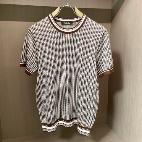 로로피아나 25ss 남성  니트 반팔 티셔츠